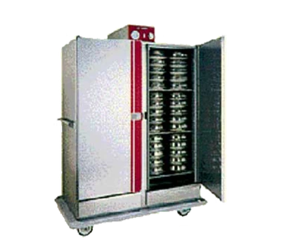 Carter-Hoffmann BB1300 120 Covered Plates Stainless Steel Mobile Double Doors EquaHeat Banquet Cabinet - 120 Volts