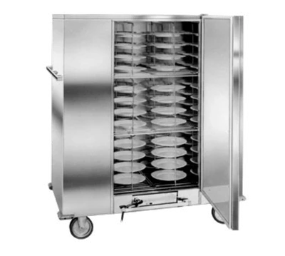Carter-Hoffmann BB96E 120 Covered Plates Stainless Steel Mobile Single Door Economy Carter Banquet Cabinet - 120 Volts