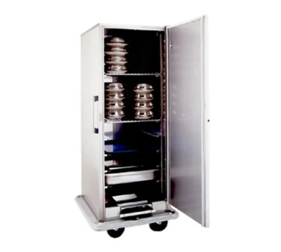 Carter-Hoffmann BB1824 24 Covered Plates Stainless Steel Single Door Space-Saver Convertible Carter Banquet Cart - 120 Volts