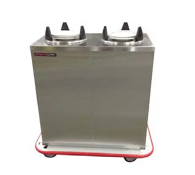 Carter-Hoffmann EPDHT2S9 All Stainless Steel 2 Compartments Enclosed Heated Plate Dispenser for 9" Plates - 120 Volts