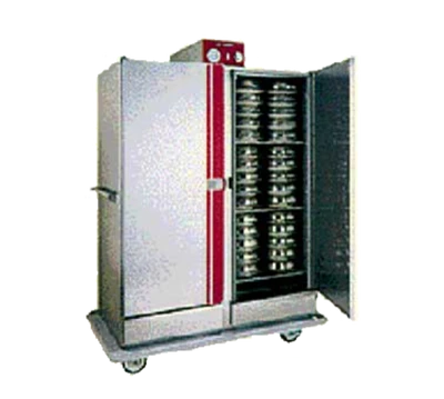 Carter-Hoffmann BB1300XX 120 Covered Plates Stainless Steel Mobile Double Doors EquaHeat Banquet Cabinet - 120 Volts