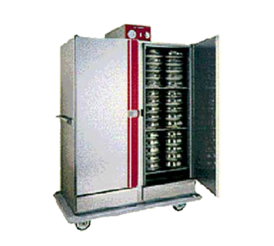 Carter-Hoffmann BB1300XX 120 Covered Plates Stainless Steel Mobile Double Doors EquaHeat Banquet Cabinet - 120 Volts