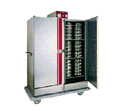 Carter-Hoffmann BB1300XX 120 Covered Plates Stainless Steel Mobile Double Doors EquaHeat Banquet Cabinet - 120 Volts