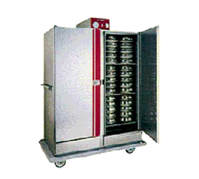 Carter-Hoffmann BB1300XX 120 Covered Plates Stainless Steel Mobile Double Doors EquaHeat Banquet Cabinet - 120 Volts