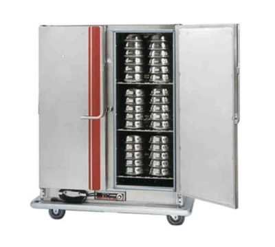 Carter-Hoffmann BR1000 120 Covered Plates Stainless Steel Double Doors EnduraHeat Heat Retention Banquet Cart - 120 Volts
