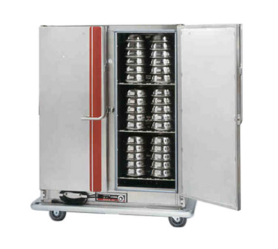 Carter-Hoffmann BR1000 120 Covered Plates Stainless Steel Double Doors EnduraHeat Heat Retention Banquet Cart - 120 Volts