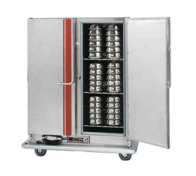 Carter-Hoffmann BR1000 120 Covered Plates Stainless Steel Double Doors EnduraHeat Heat Retention Banquet Cart - 120 Volts