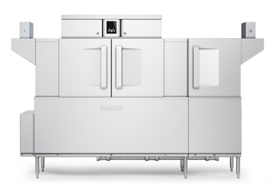 Hobart CL76-DWR+BUILDUP Low Temp Conveyor Dishwasher With Booster Heater 0.56 Gallon and Rack Stainless Steel Enclosure Panels Microprocessor Controls