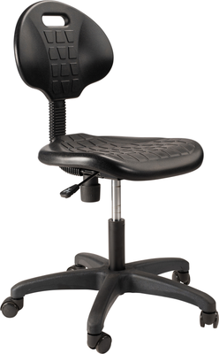 National Public Seating 6716HB 16" to 21" Adjustable Height Polyurethane Seat and Back Adjustable Height Kangaroo Task Chair