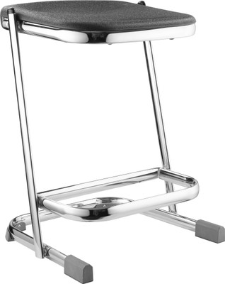 National Public Seating 6622 22" H Wood Rounded Square Seat Elephant Z-Stool with Steel Frame