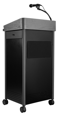 National Public Seating GSL-S 45.5" H Grey Handheld Microphone Plywood Oklahoma Sound Greystone Lectern