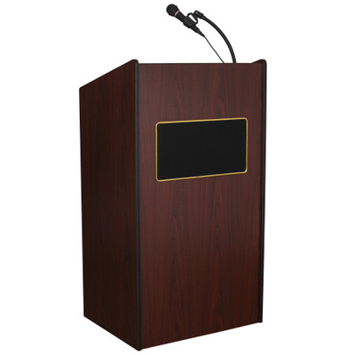 National Public Seating 6010-MY 46" Scratch Resistant Laminate with MDF Core Oklahoma Sound Aristocrat Floor Lectern