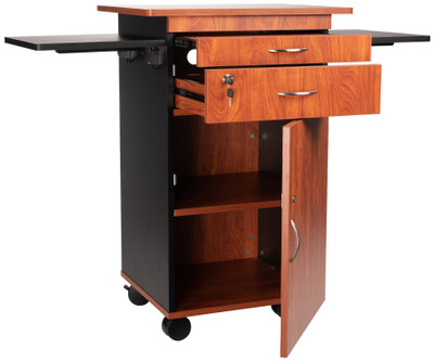 National Public Seating MMC 38" Black Laminate on Particle Board Oklahoma Sound Multimedia Cart