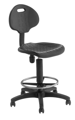 National Public Seating 6722HB 22" to 32" Adjustable Height Polyurethane Seat and Back Adjustable Height Kangaroo Task Chair
