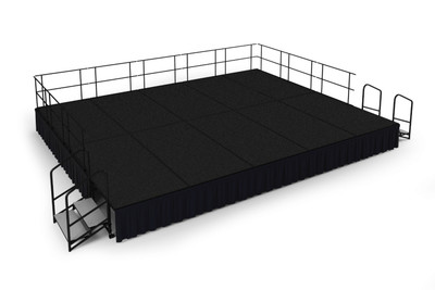 National Public Seating SG482410 192" W x 240" D x 24" H Rectangular Stage Group