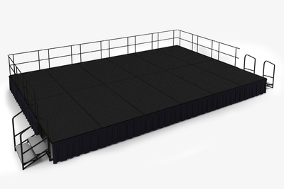National Public Seating SG482412 192&quot; W x 288&quot; D Rectangular Stage Group