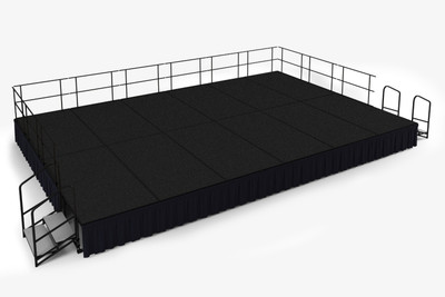 National Public Seating SG482412 192" W x 288" D Rectangular Stage Group