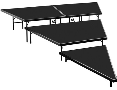 National Public Seating SPST483L 111" W x 144" D Stage Pie