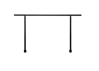 National Public Seating SGR2L 14-Gauge Black Powder Coated Steel Side Guard Rails for 2-Level Risers