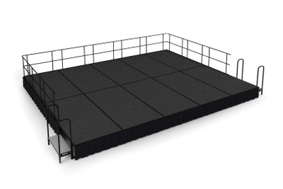National Public Seating SG481610 192" W x 240" D x 16" H Rectangular Stage Group