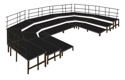 National Public Seating SBRC48 144" W x 576" D Seated Band Configuration