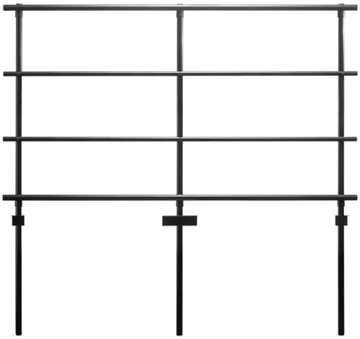 National Public Seating GRR24T Back Guardrail for 18" x 24" Tapered Risers