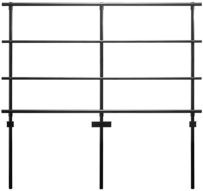 National Public Seating GRR24T Back Guardrail for 18" x 24" Tapered Risers