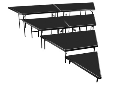 National Public Seating SPST484L 149" W x 192" D Seated Riser Stage Pie