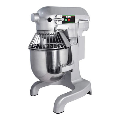 Winco EMP-10 10 Liter Heavy-Duty Die Cast Iron 3 Mixing Speeds Floor Model Spectrum Planetary Mixer - 110 Volts