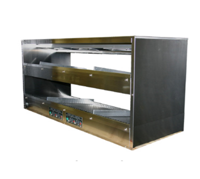 BKI 2TSM-3824R 38" W x 24" D Stainless Steel Countertop 2 Shelves Cord on Right Sandwich Warmer - 120/208 Volts