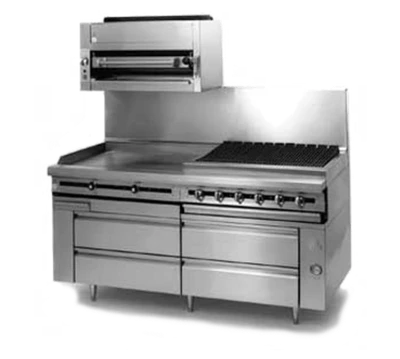 Jade JRLH-06R-T-96 25" H Stainless Steel Titan Fire an Ice Refrigerated Base