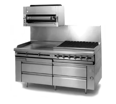 Jade JRLH-04R-T-72 72" (4) 27.25" Removable Drawers Stainless Steel Front Face and Sides Titan Fire and Ice Refrigerated Base - 115 Volts