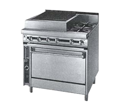 Jade JB-36-F-NG Stainless Steel Front and Sides Floor Model Natural Gas Supreme Charbroiler - 90,000 BTU