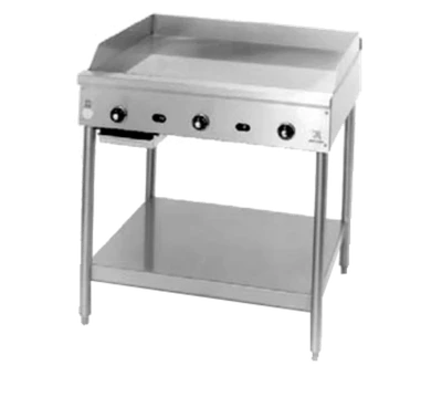 Jade JGT-2448-F-NG 48" W Stainless Steel Floor Model Natural Gas Thermostatic Controls Supreme Griddle - 120,000 BTU