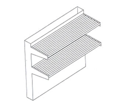 Jade DTS-36 Stainless Steel Titan double-deck Tubular High Shelf