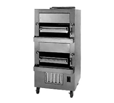 Jade JBB-236-R-LP Stainless Steel Front and Sides Double-Deck Liquid Propane Titan Radiant Banquet Broiler - 180,000 BTU