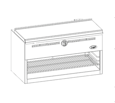 Jade JBR-CM60-WM-LP 60" W Liquid Propane Bistro Wall-Mount Cheesemelter - 50,000 BTU