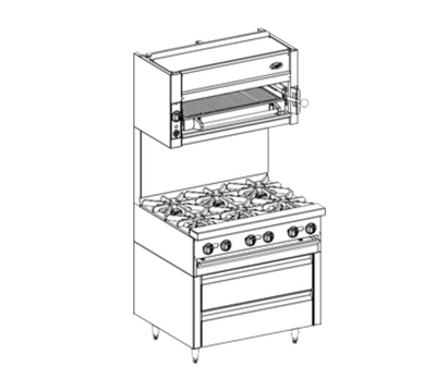 Jade JRLH-02R-B-36 36" W 2 Drawers Bistro Fire and Ice Refrigerated Base - 115 Volts