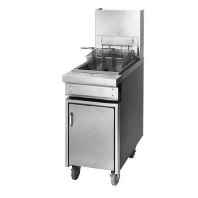 Jade JTFF-40-18-NG 50 Lbs. Natural Gas Titan 18" Heavy Duty Range Match Fryer - 122,000 BTU