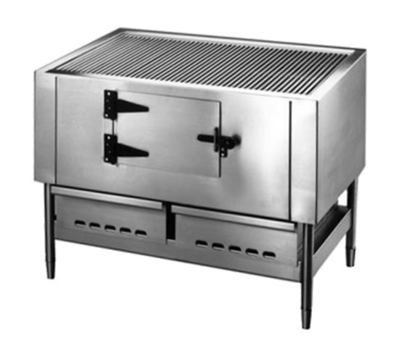 Jade JLB-30 30" W Stainless Steel Exterior and Pipe Legs Titan Log Broiler