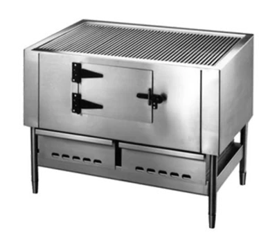 Jade JLB-30 30" W Stainless Steel Exterior and Pipe Legs Titan Log Broiler