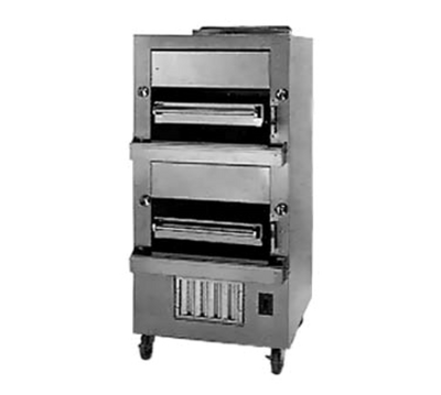 Jade JBB-236-NG Stainless Steel Front and Sides Double-Deck Natural Gas Titan infrared Banquet Broiler - 208,000 BTU
