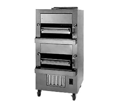 Jade JBB-236-NG Stainless Steel Front and Sides Double-Deck Natural Gas Titan infrared Banquet Broiler - 208,000 BTU