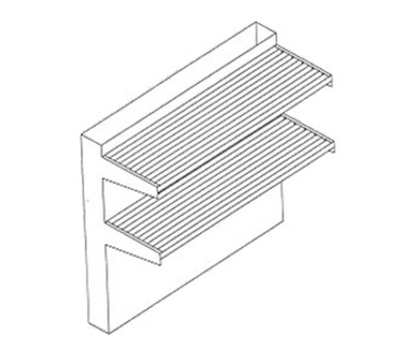 Jade DTS-54 54&quot; W Stainless Steel Titan Double-Deck Tubular High Shelf