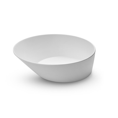 Rosseto MEL016 120 Oz. White Melamine Round Angled Design Bowl