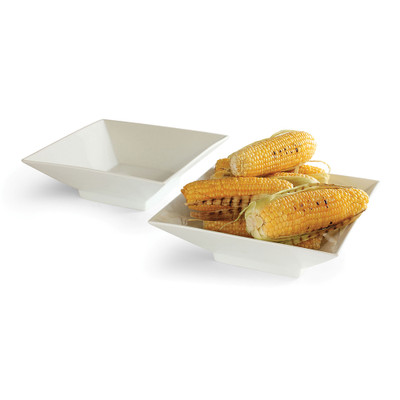 Rosseto CP001 80 Oz. White Porcelain Square Bowl
