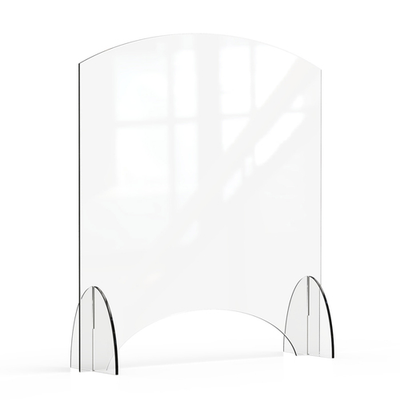 Rosseto AG017 36" W x 40" H Clear Acrylic Avant Guarde Sneeze Guard or Health Safety Shield with Pass-Through Window