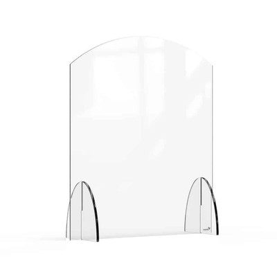 Rosseto AG007 24" W x 28" H Clear Acrylic Avant Guarde Sneeze Guard or Health Safety Shield