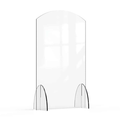 Rosseto AG014 24" W x 40" H Clear Acrylic Avant Guarde Sneeze Guard or Health Safety Shield