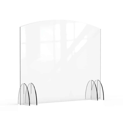 Rosseto AG018 48" W x 40" H Clear Acrylic Avant Guarde Sneeze Guard or Health Safety Shield